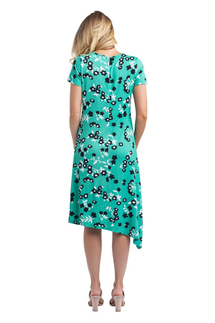 Maternity and Nursing Dress with Knot Detail, black