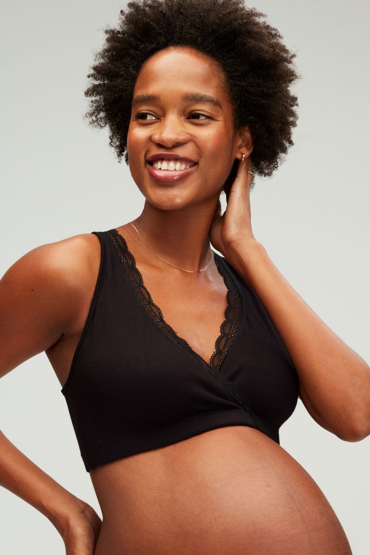 Schlaf Still BH mit Spitze schwarz