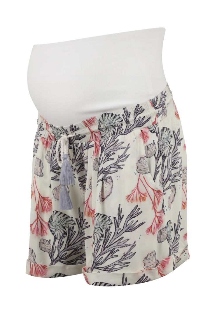 Umstandsshorts mit Korallen Print