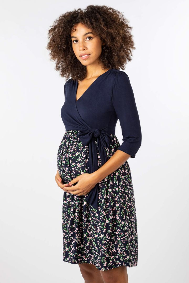 Umstands- und Stillkleid mit Flower Print
