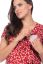 Preview: Red Daisy Print Maternity and Nursing Wrap Dress