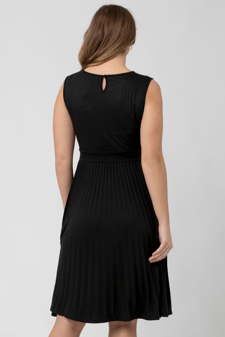 Maternity Dress with Pleats black
