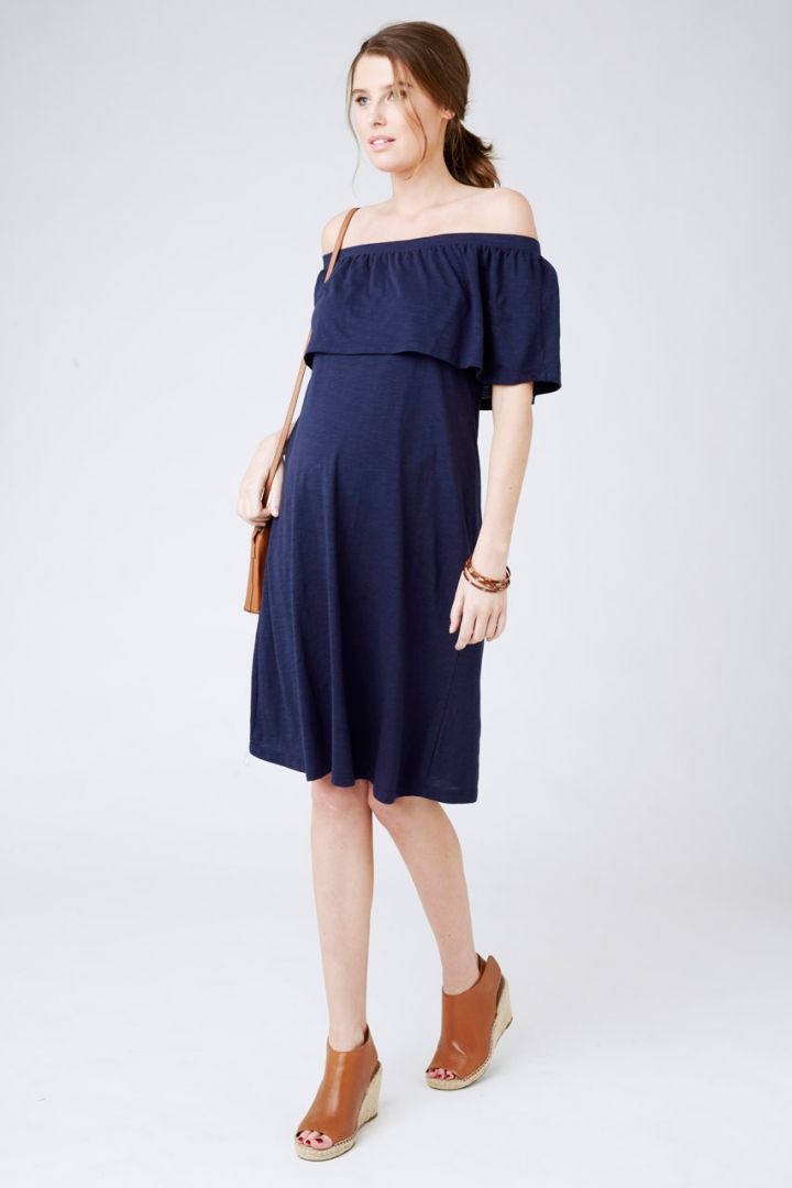 Cold Shoulder Umstandskleid