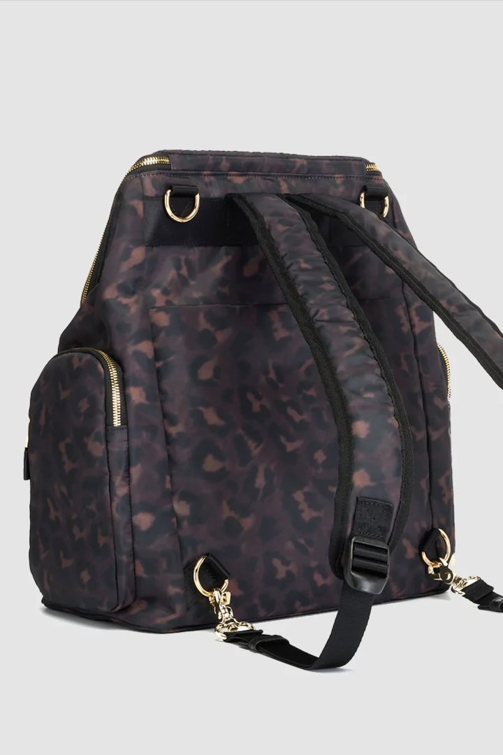 Storksak 2 in 1 Diaper Backpack and Shoulder Bag with Leopard print