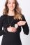 Preview: Crew Neck Layered Maternity Knit Dress black