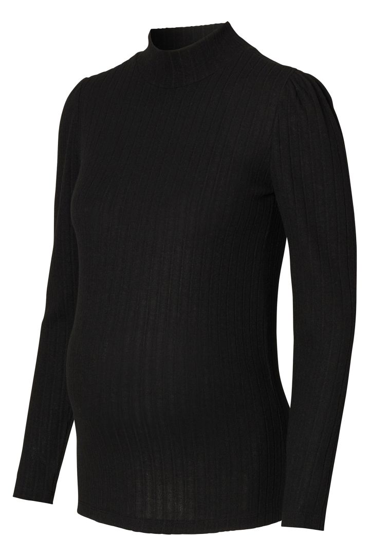 Strick Umstandspullover mit Stehkragen