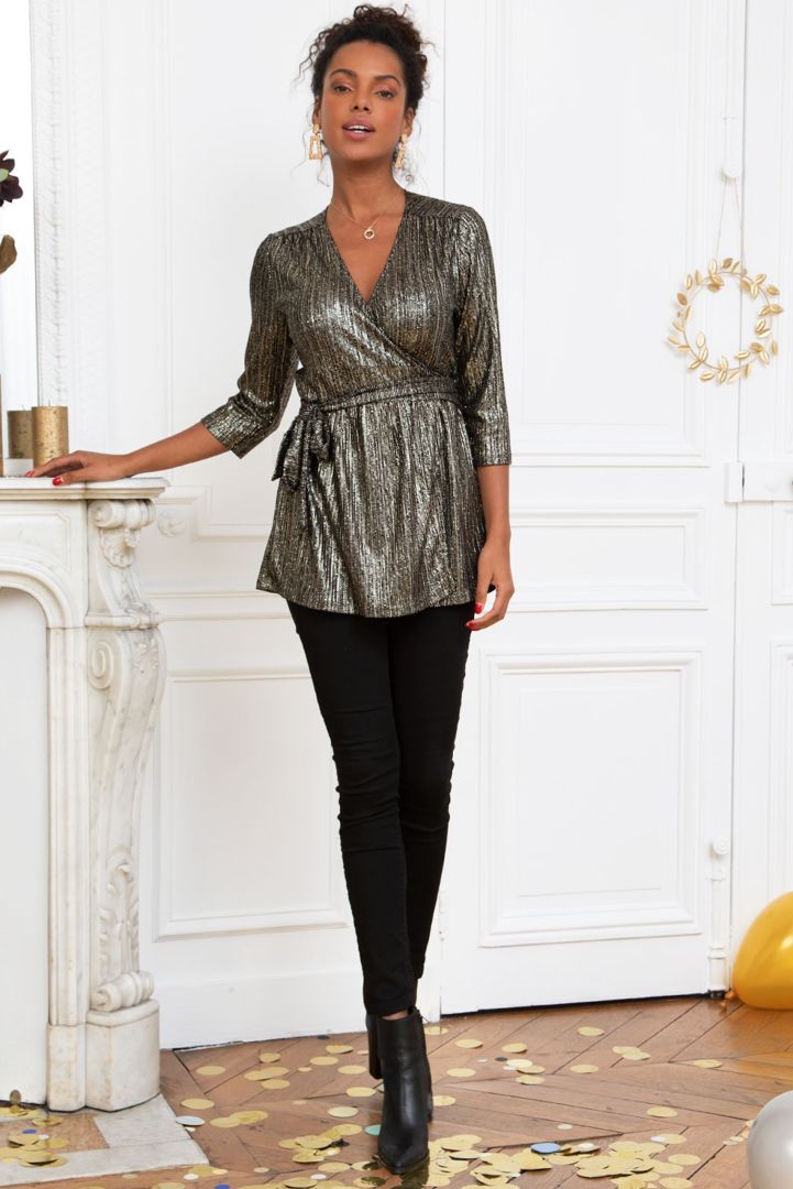 Festliches Umstands- und Still-Wickelshirt