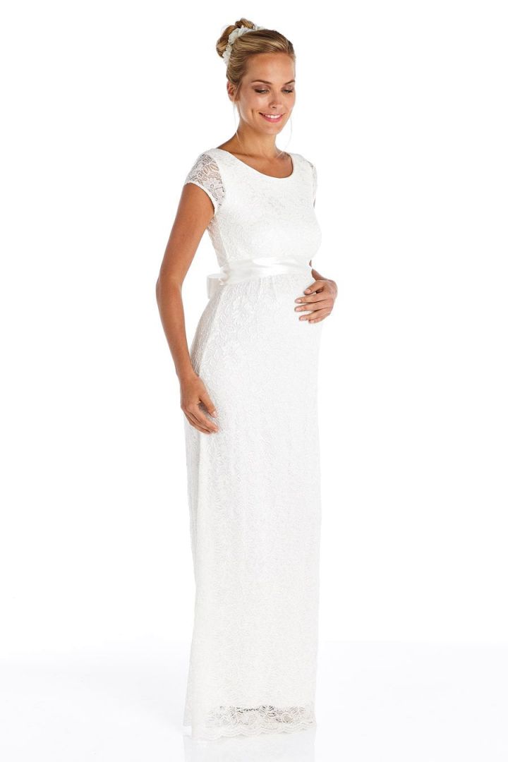 Shift Maternity Wedding Dress Long