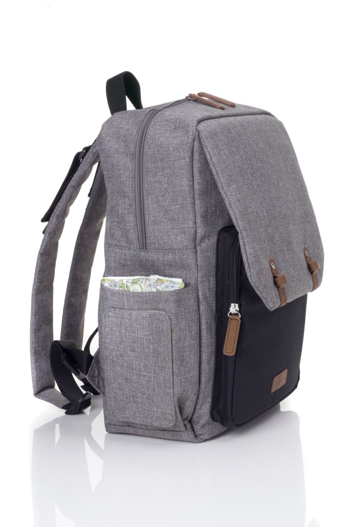Wickelrucksack mit Laptop-Fach grau