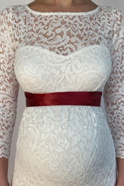 Satinschärpe bordeaux