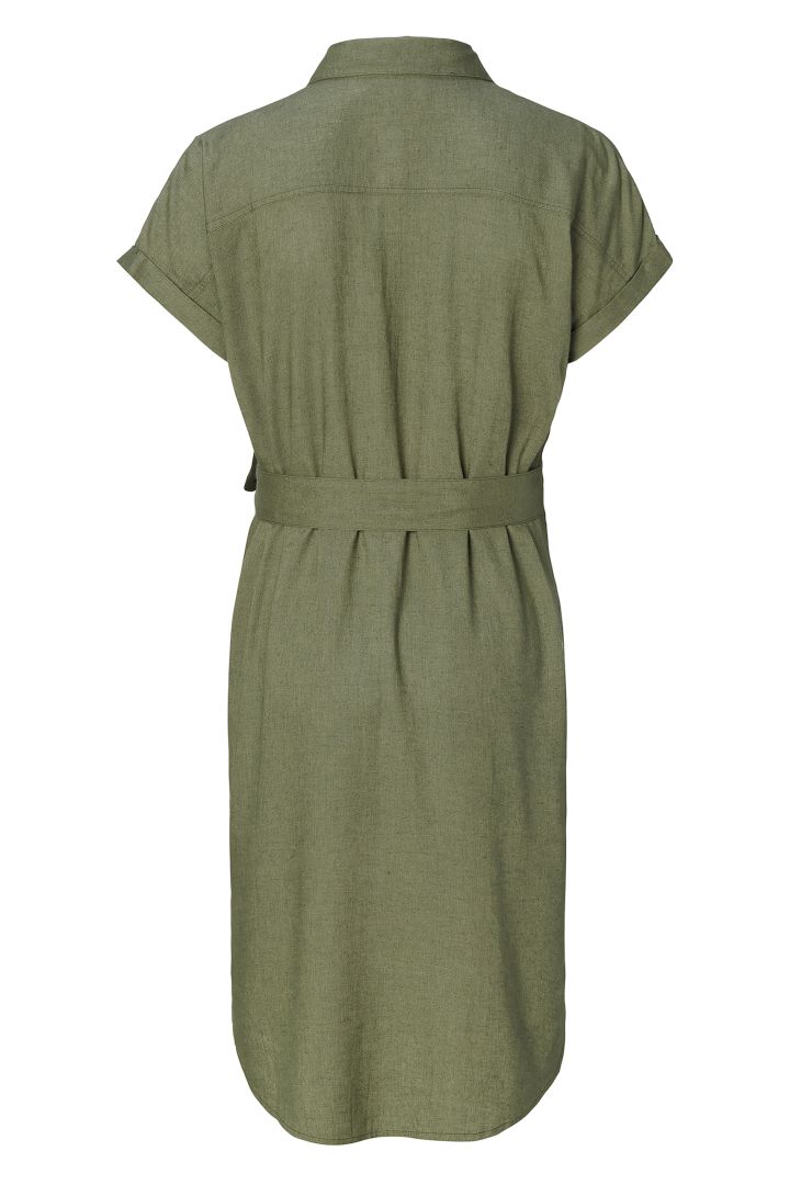 Umstands- und Still-Hemdblusenkleid khaki