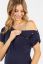 Preview: Organic Relaxed Maternity Shirt with Nursing Opening navy