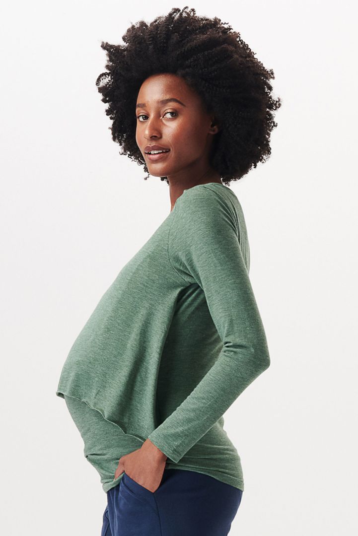 Eco Double Layer Umstands- und Stillshirt grün