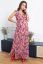 Preview: Maxi Maternity and Nursing Dress with Floral Print purple