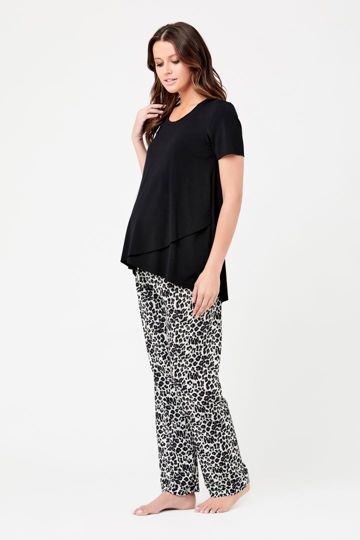 Raw Edge Umstands- und Stillshirt schwarz