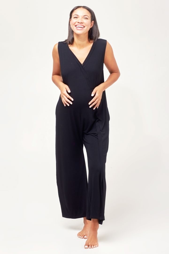 Umstands-und Still-Jumpsuit aus Bambus-Viskose