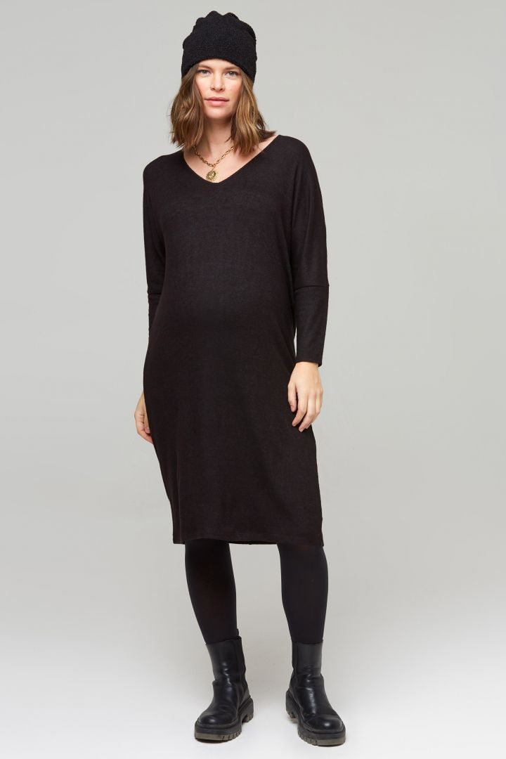 Super Soft Umstands- und Stillkleid schwarz