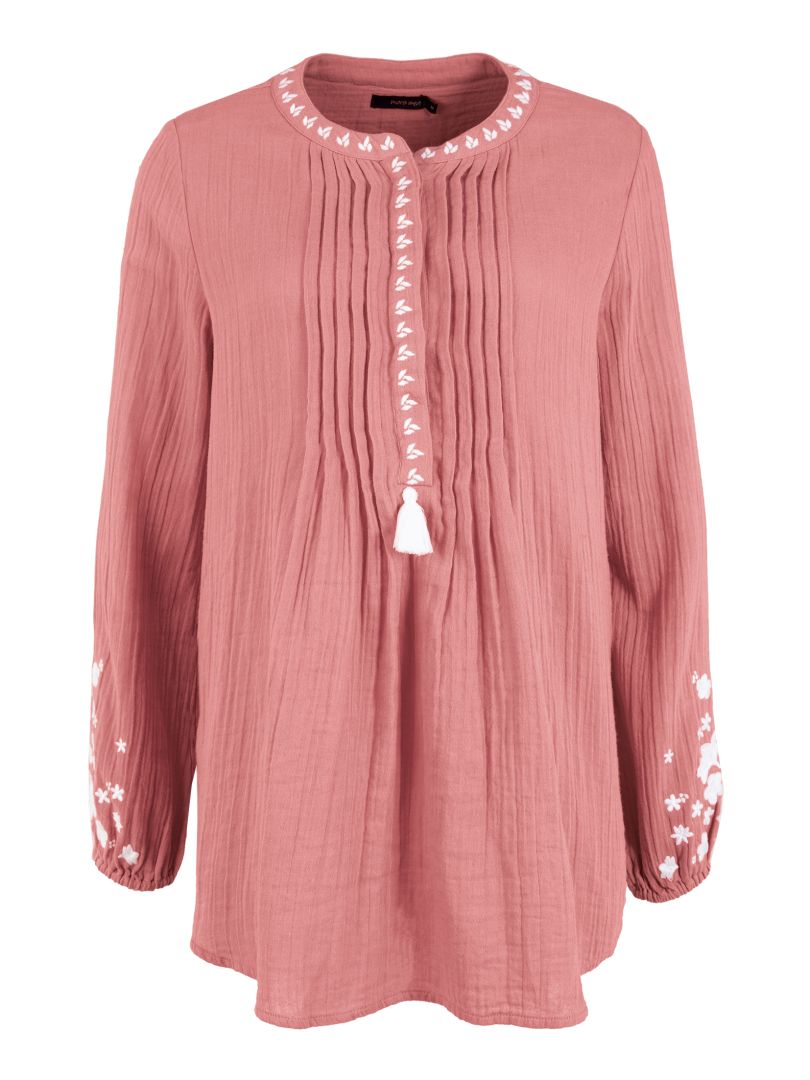 Umstands- und Stilltunika mit Biesen