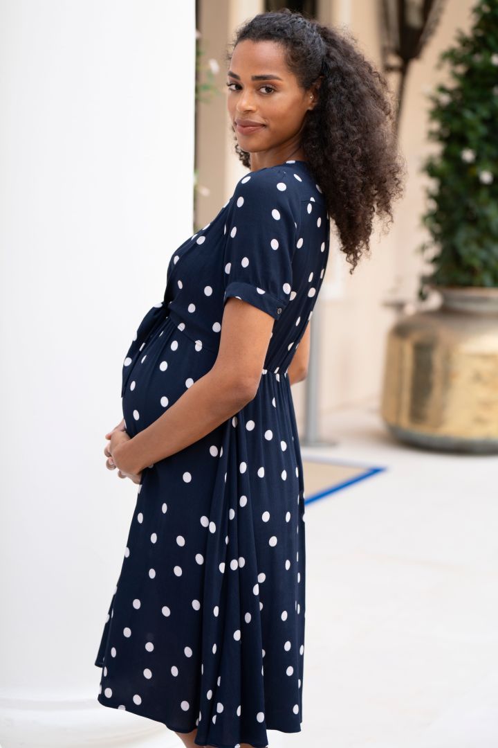 Polka Dot Maternity and Nursing Dress