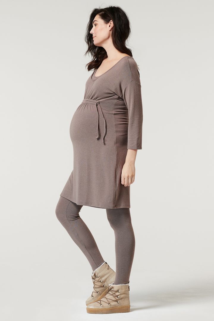 Lounge Maternity and Nursing Tunic taupe