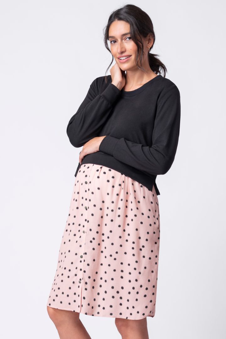 2 in 1 Umstands - und Stillkleid mit Sweater