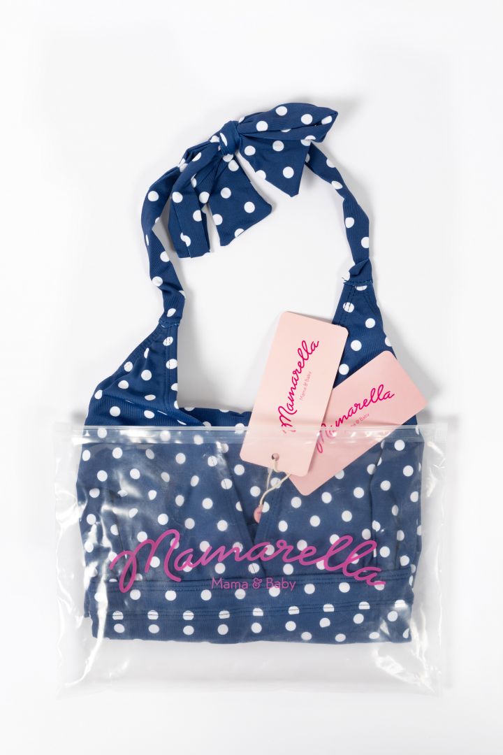 Umstandstankini Dots blau