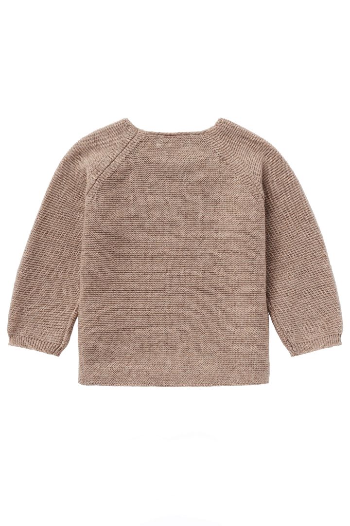 Organic Baby Wickel-Pullover taupe