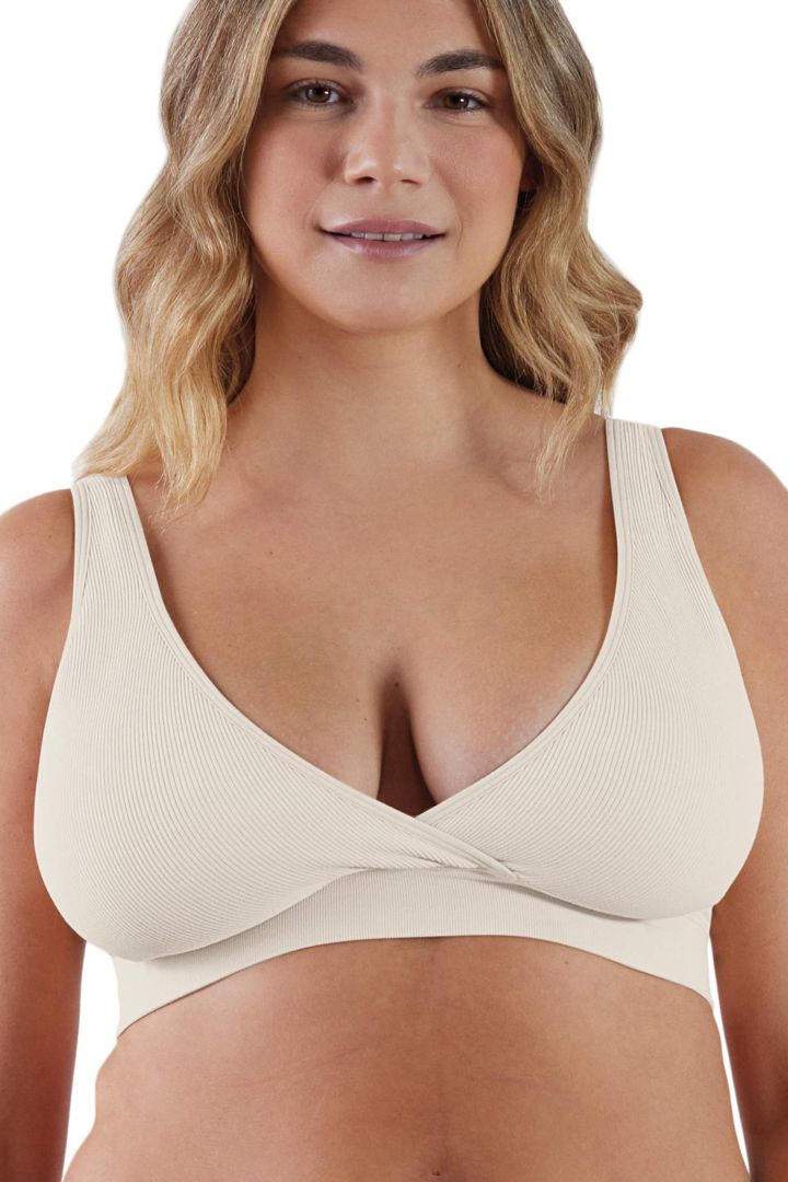Eco Schlaf Still BH mit Rippstruktur elfenbein