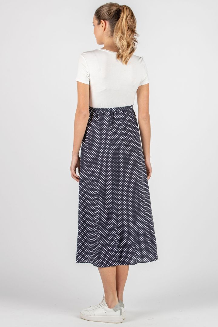 Umstandskleid mit Jerseytop und Polka Dot Rock
