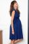 Vorschau: Umstands- und Stillkleid mit Bindegürtel blau