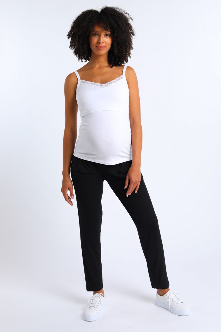 Modal Maternity Trousers with Elastic Waistband