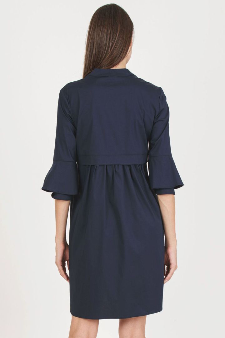 Umstands- und Still-Hemdblusenkleid navy