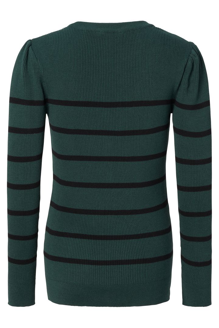 Umstandspullover mit Streifen grün