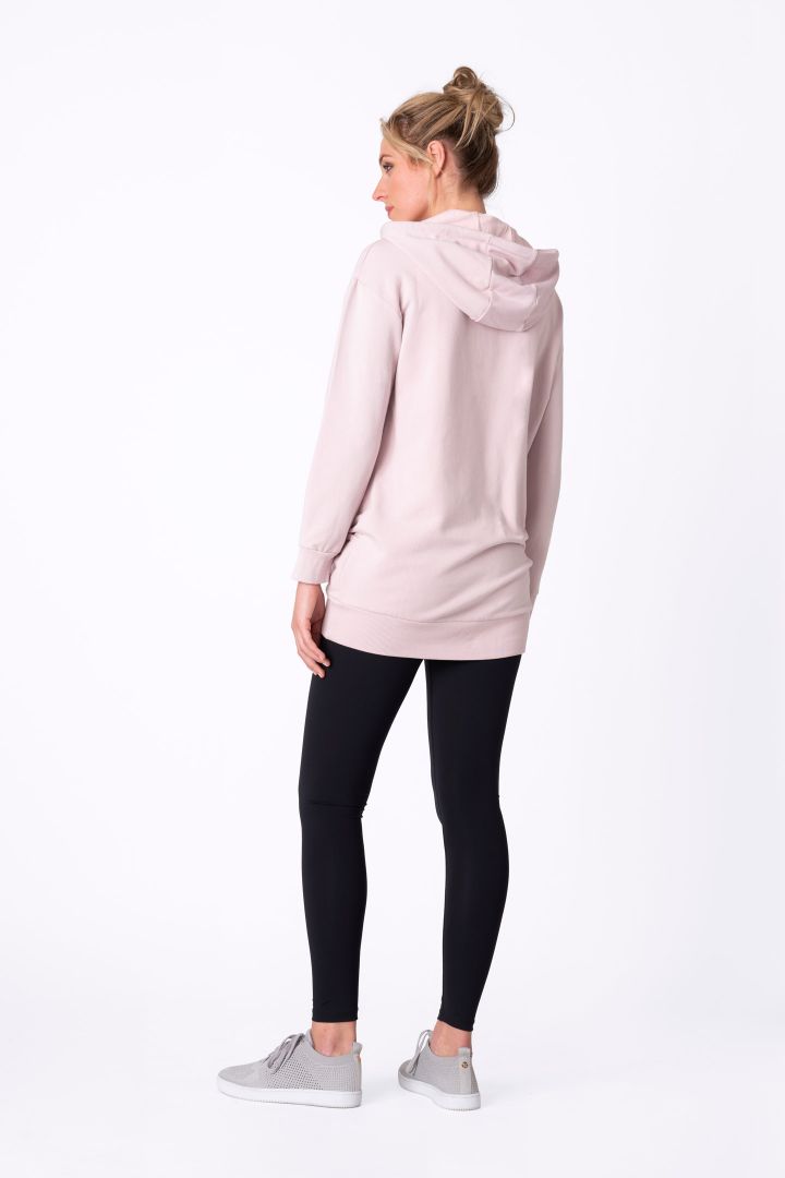 Maternity and nursing hoodie, pink