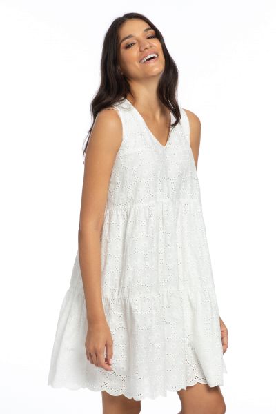 Organic Popeline Umstandskleid mit Volant