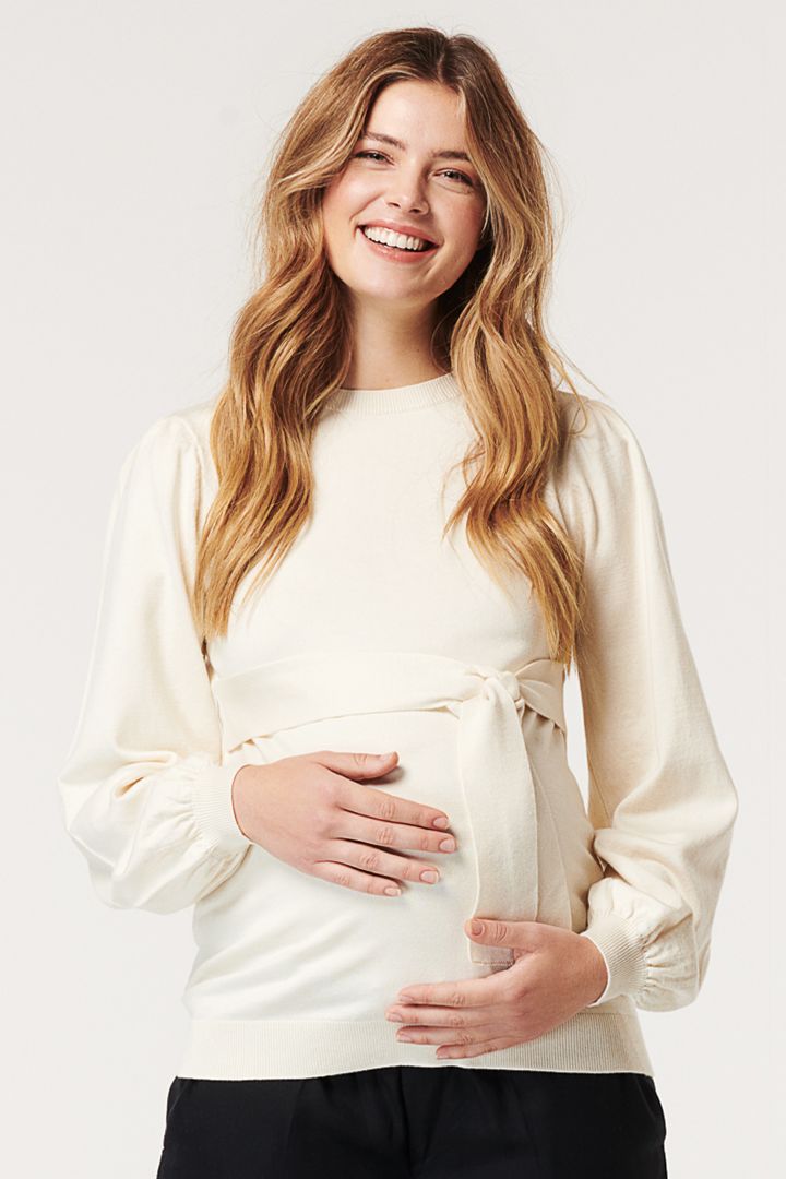 Organic Umstandspullover mit Gürtel