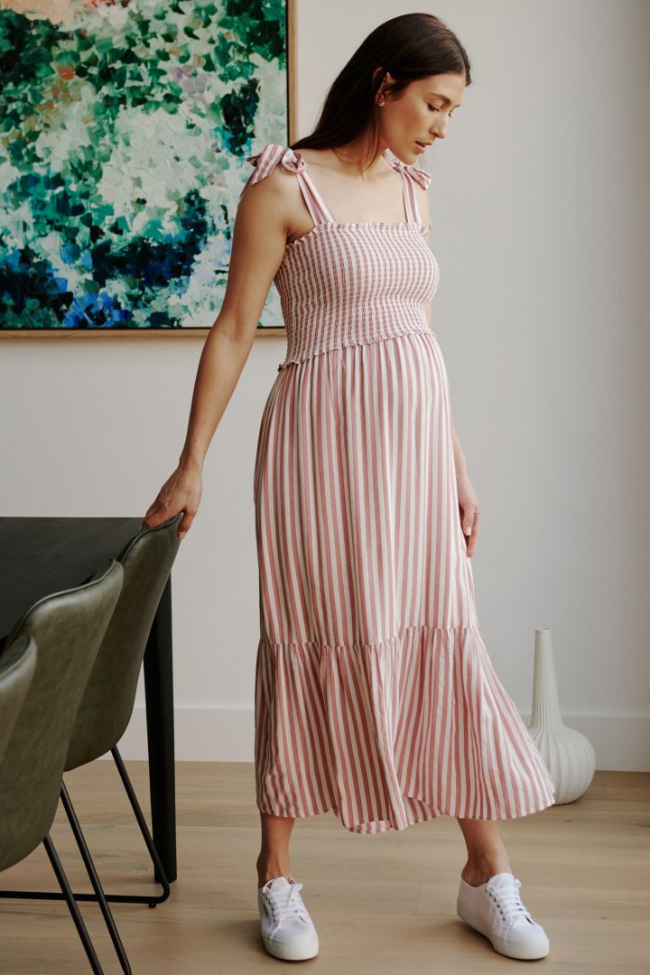 Maternity Dress with Stripes