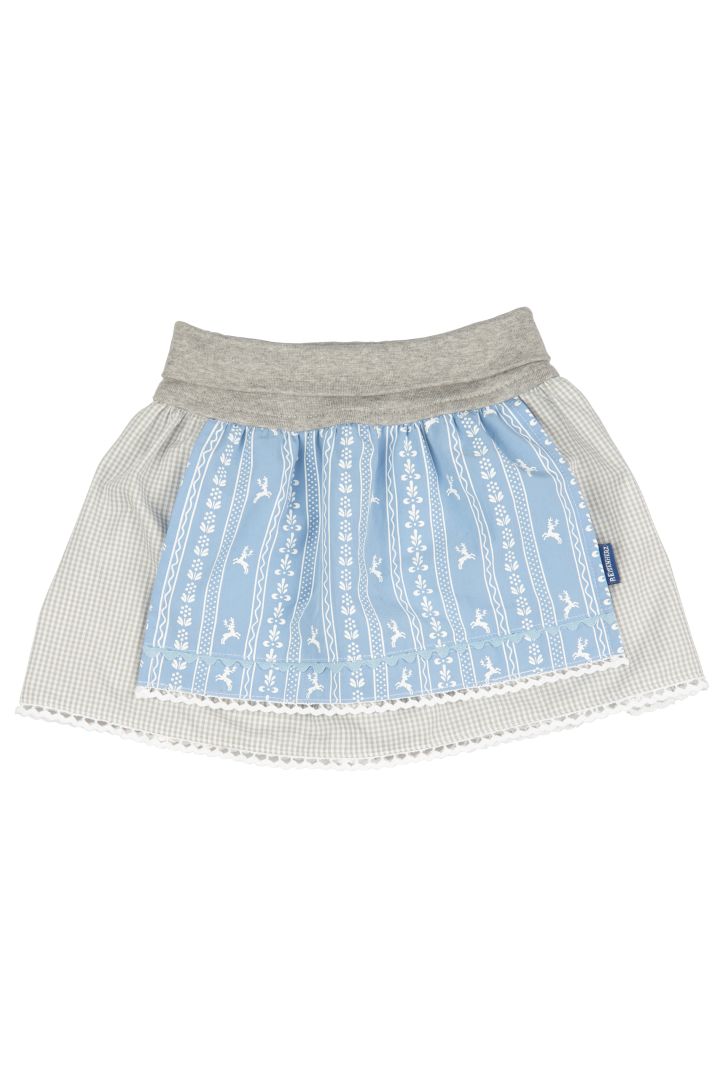 Trachtenrock mit Schürze hellblau