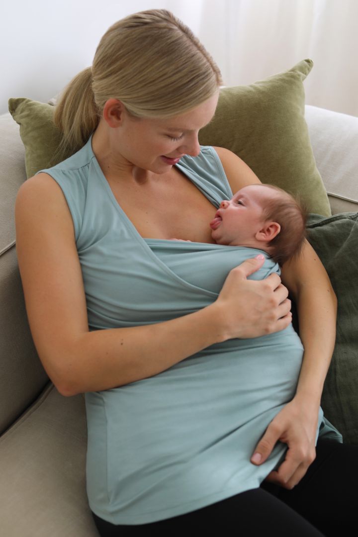 Eco Viskose Skin to Skin Baby Bonding Top salbei