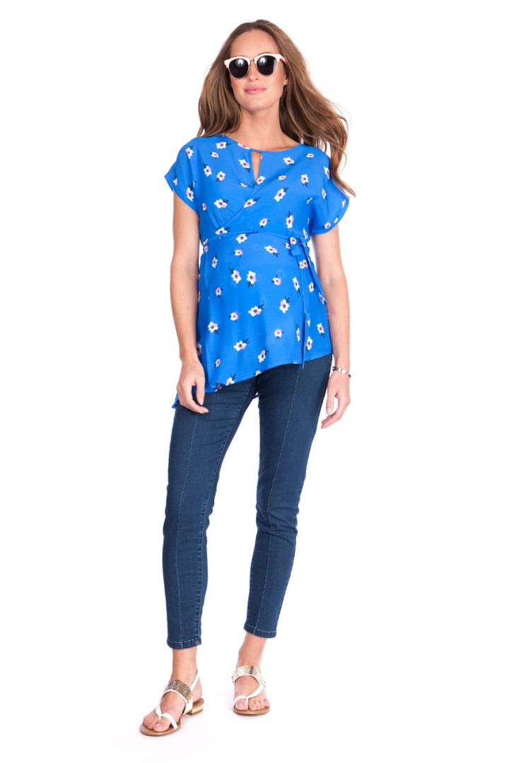 Assymetric Wrap Maternity Top