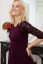 Vorschau: Umstands- und Stillkleid mit Spitzenärmeln dark berry