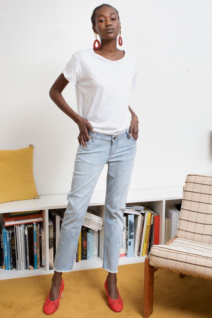 Straight Leg Maternity Jeans Light Wash