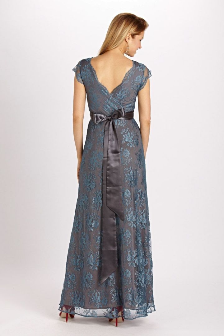 Maternity Lace Dress long blue