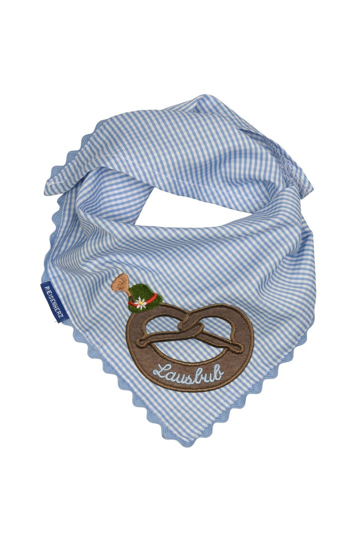 Traditional Scarf with Zigzag Edge light blue