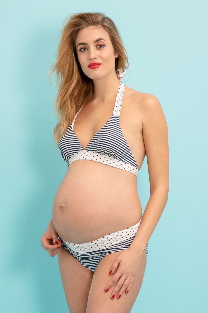Umstandsbikini mit Streifen