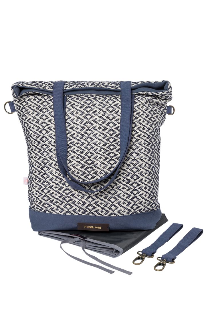 2 in 1 Wickeltasche und Rucksack noisy sea