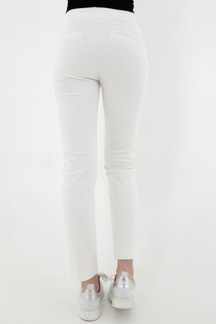 Slim Fit Business Maternity Trousers white