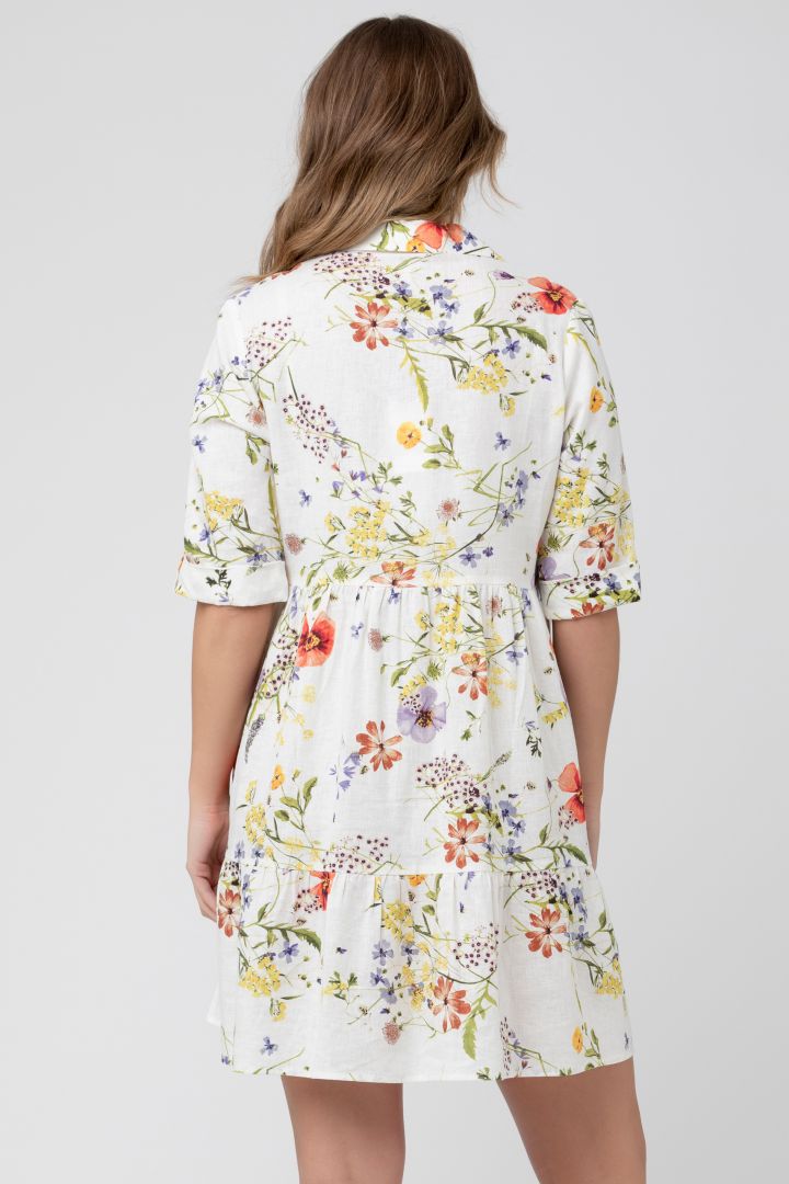 Maternity and Nursing Dress with Floral Print