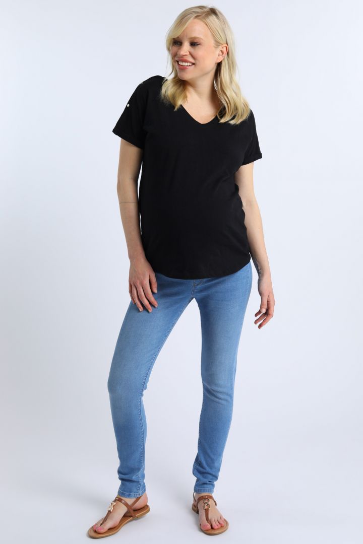 Organic Boyfriend Maternity and Nursing Shirt black