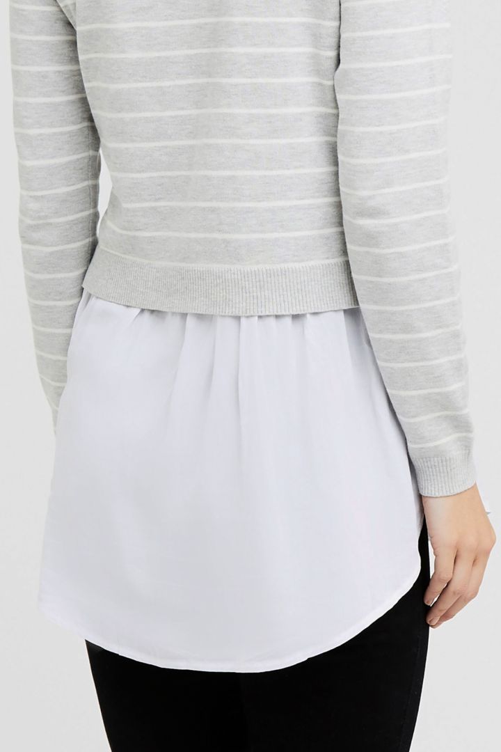 Two-Layer Maternity and Nursing Jumper with Stripes